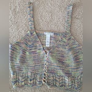 Jolie & Joy Knit Crop Top Women's Multi-Color Cropped Tank Size XL